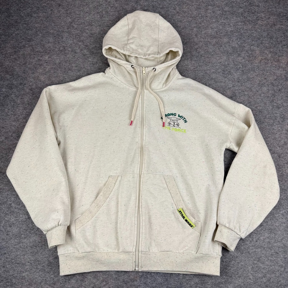 Disney Store Star Wars Full Zip Hoodie Fleece Yoda Choose Your Path Adult XS